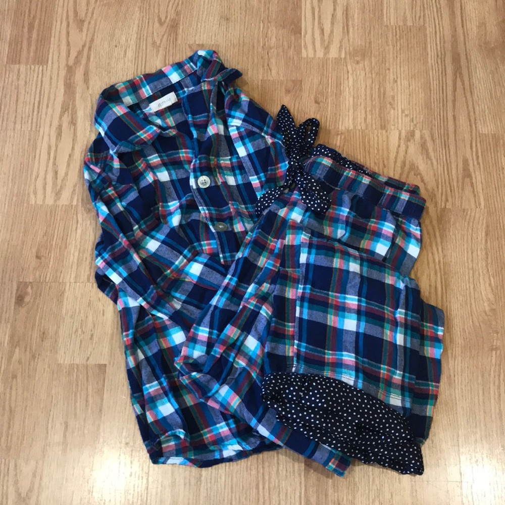American Eagle Outfitters flannel pj set